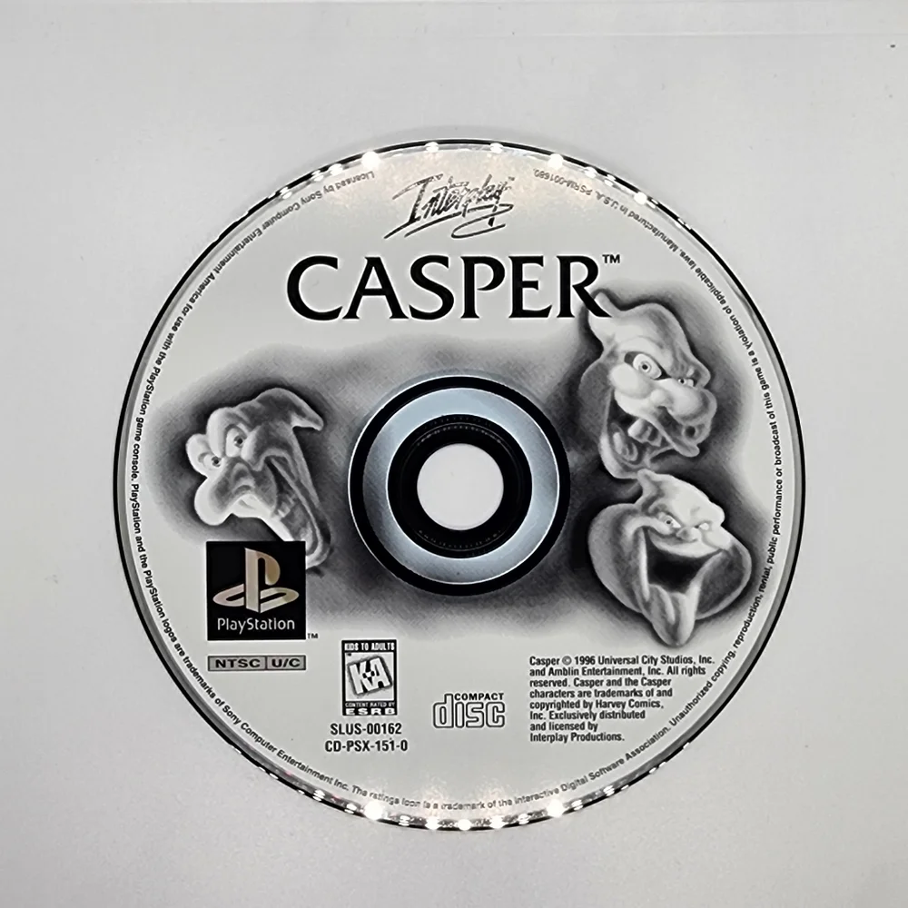 Casper (Sony PlayStation 1, 1996) CIB Tested